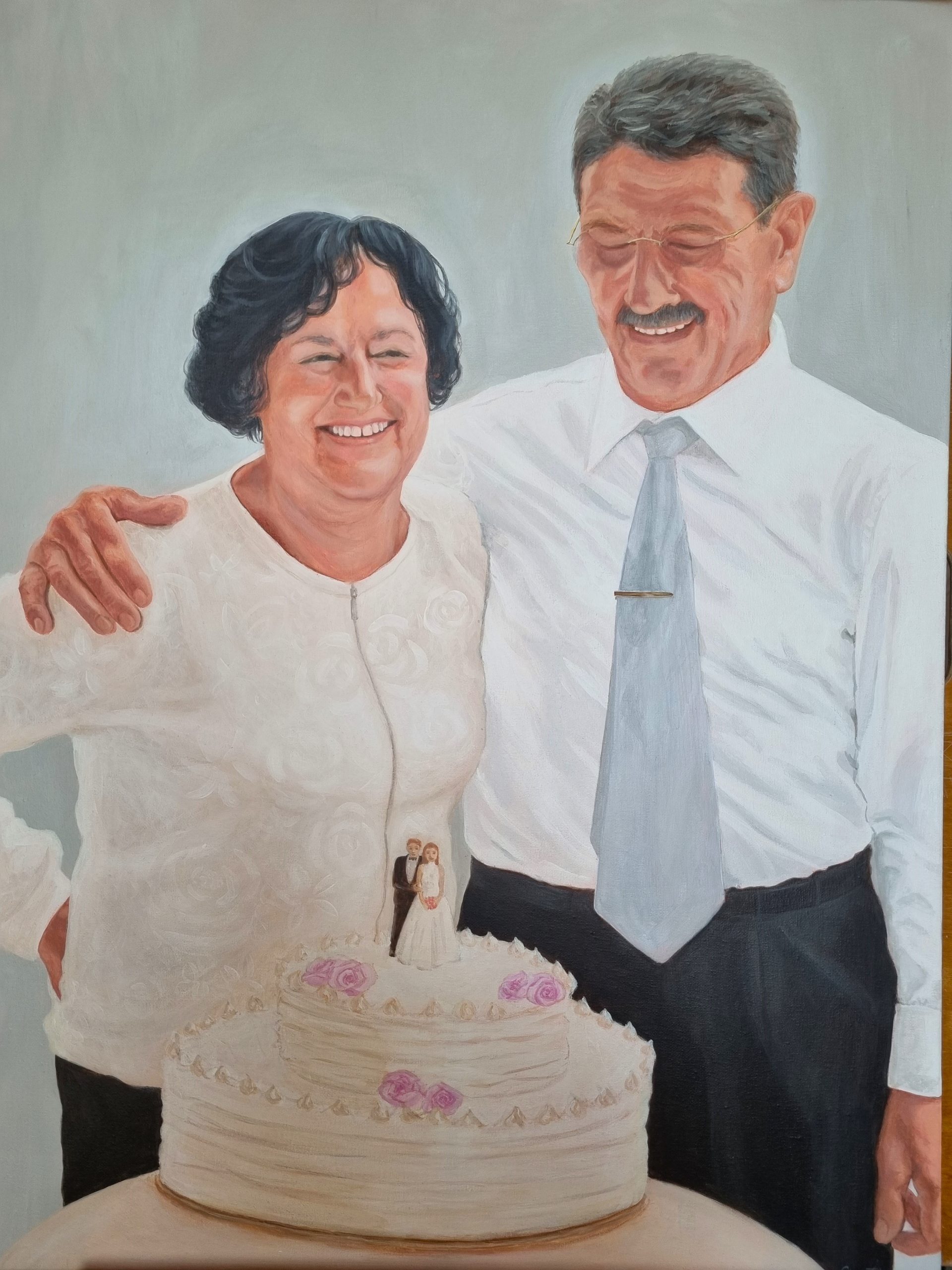 Katja Gospeti Art Studio Custom Acrylic Portrait Wedding Anniversary